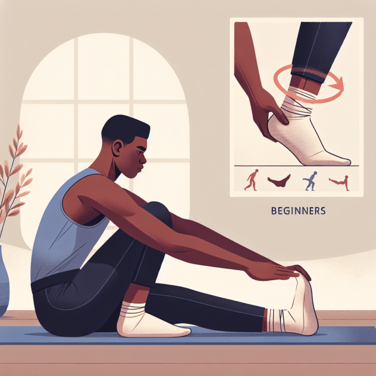 alongamento iniciante para dor no tornozelo.