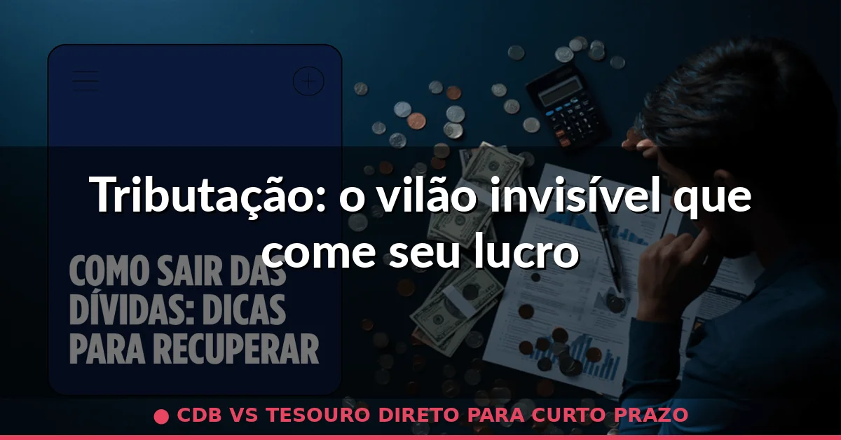 Tributação: o vilão invisível que come seu lucro — cdb vs tesouro direto para curto prazo