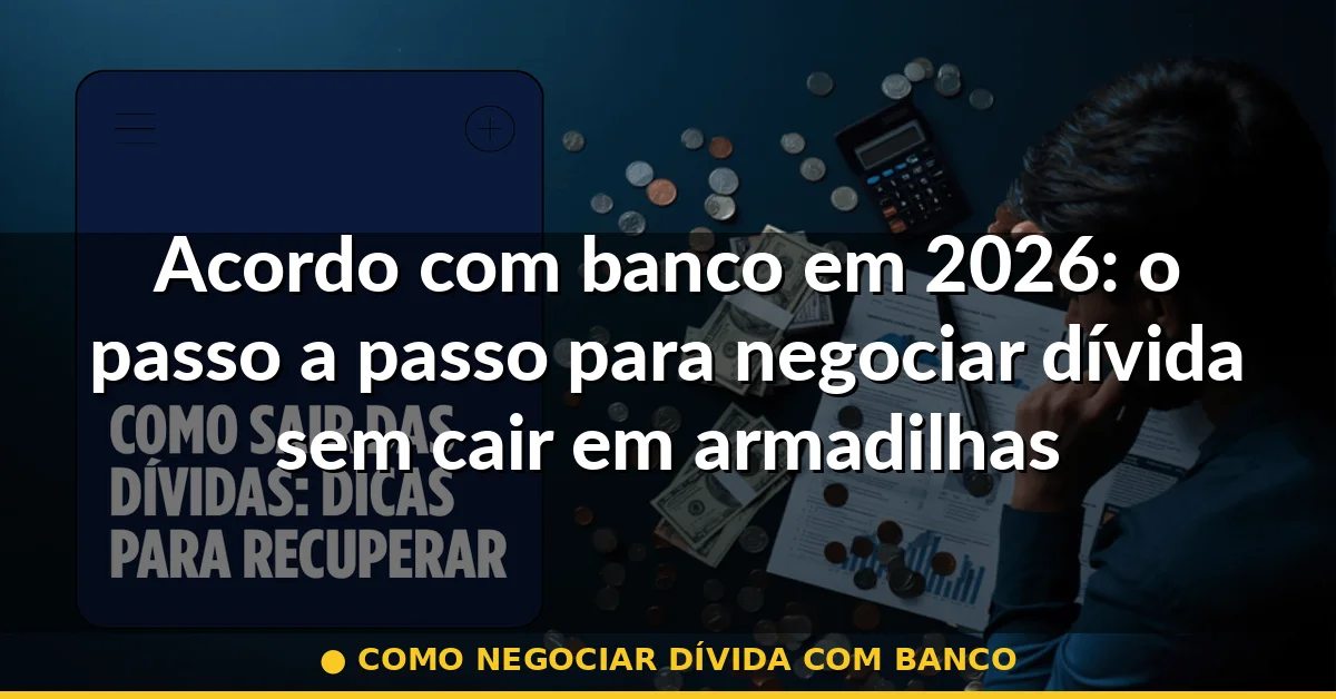 como negociar dívida com banco — Guia completo 2026