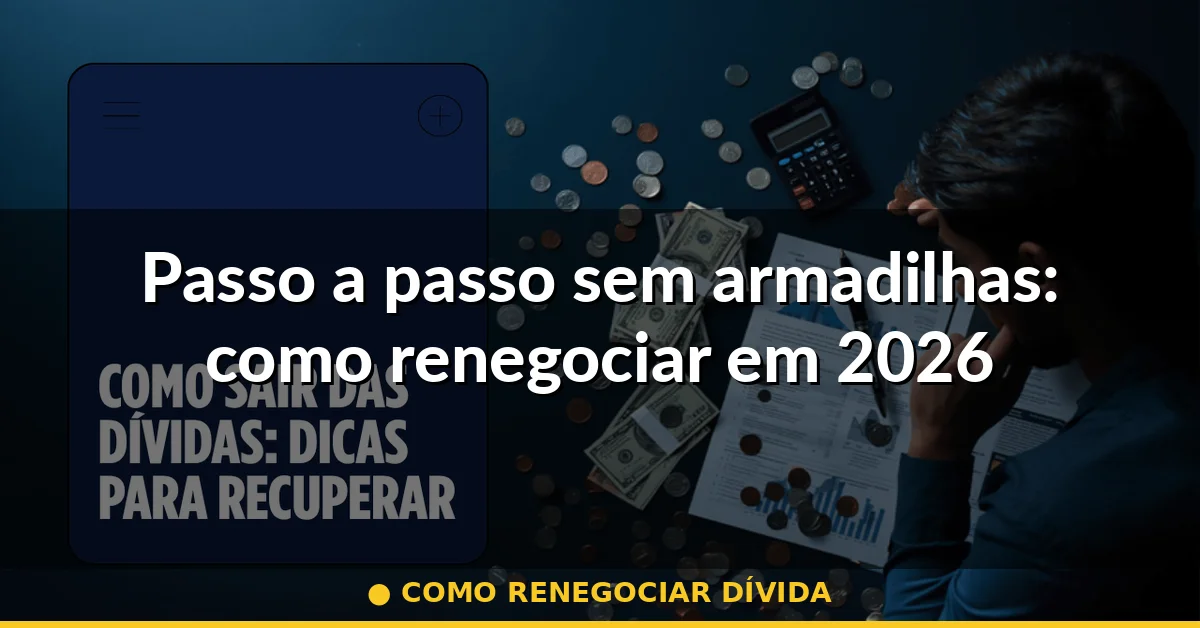 Passo a passo sem armadilhas: como renegociar em 2026 — como renegociar dívida