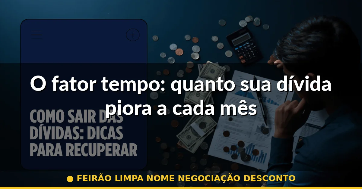 O fator tempo: quanto sua dívida piora a cada mês — feirão limpa nome negociação desconto