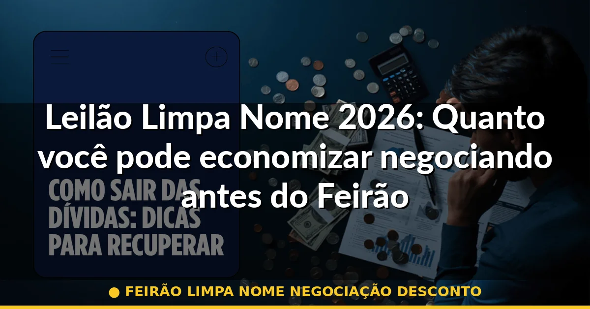 feirão limpa nome negociação desconto — Guia completo 2026