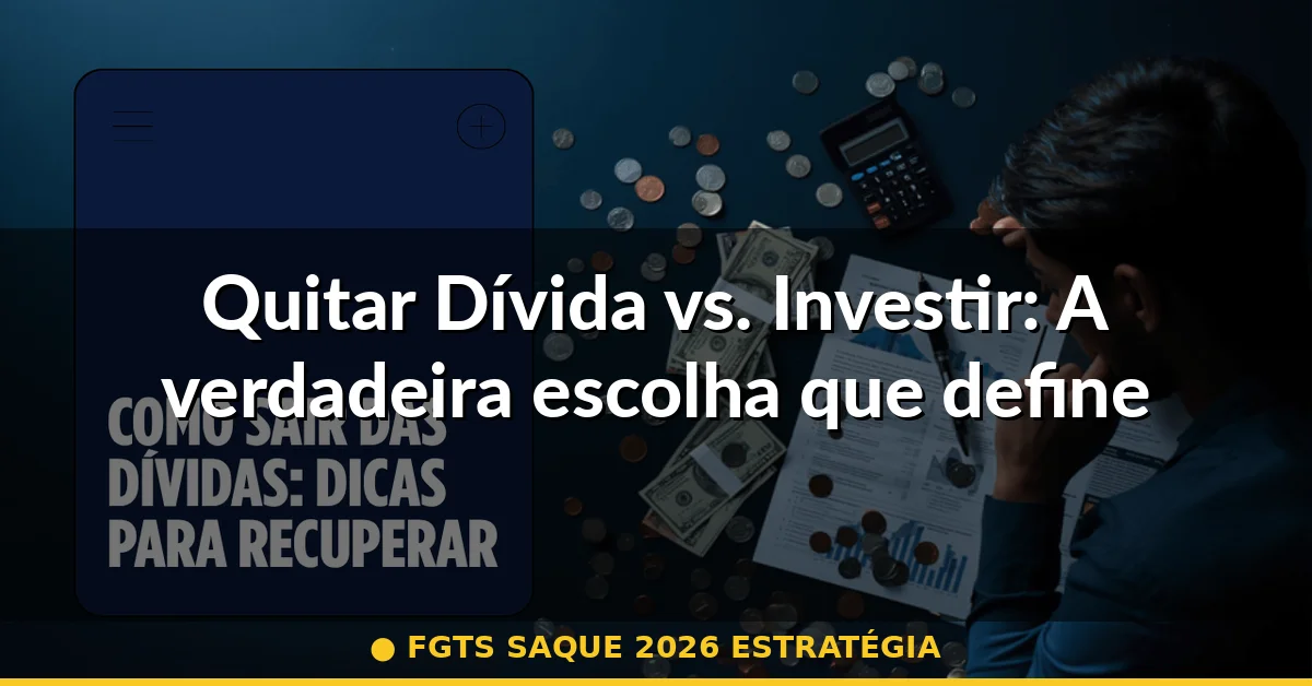 Quitar Dívida vs. Investir: A verdadeira escolha que define seu futuro — fgts saque 2026 estratégia