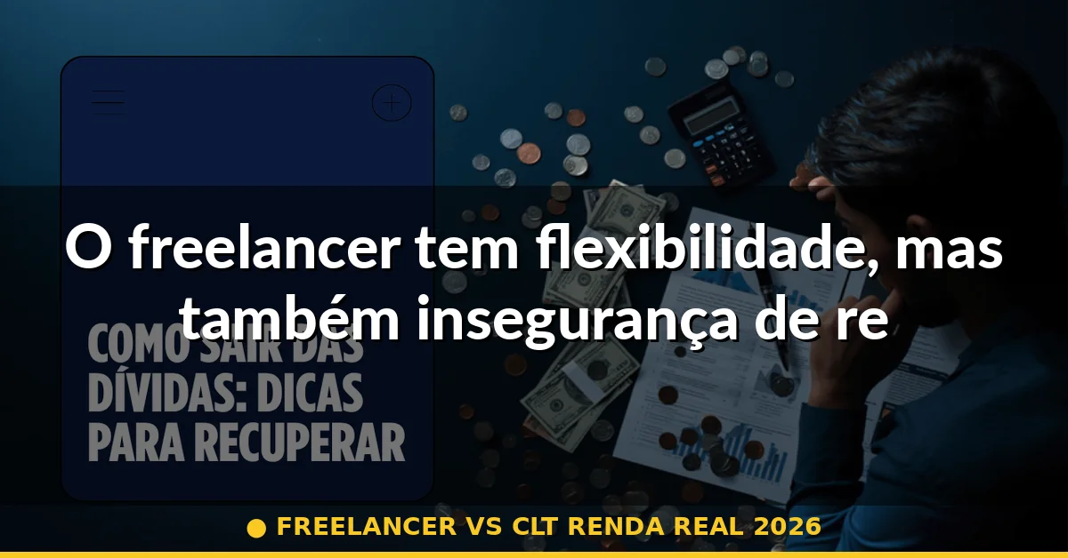 O freelancer tem flexibilidade, mas também insegurança de renda — freelancer vs clt renda real 2026