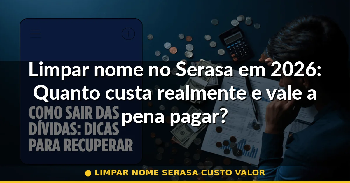 limpar nome serasa custo valor — Guia completo 2026