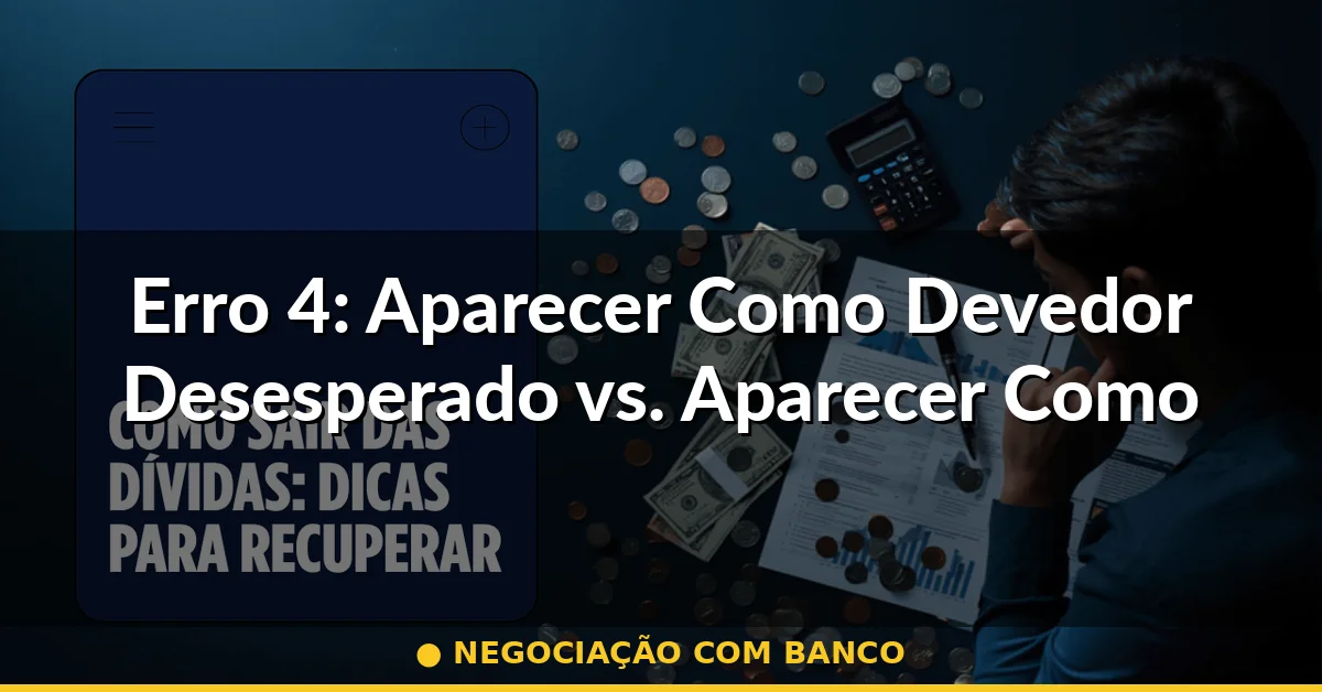 Erro 4: Aparecer Como Devedor Desesperado vs. Aparecer Como Cliente Valioso — negociação com banco