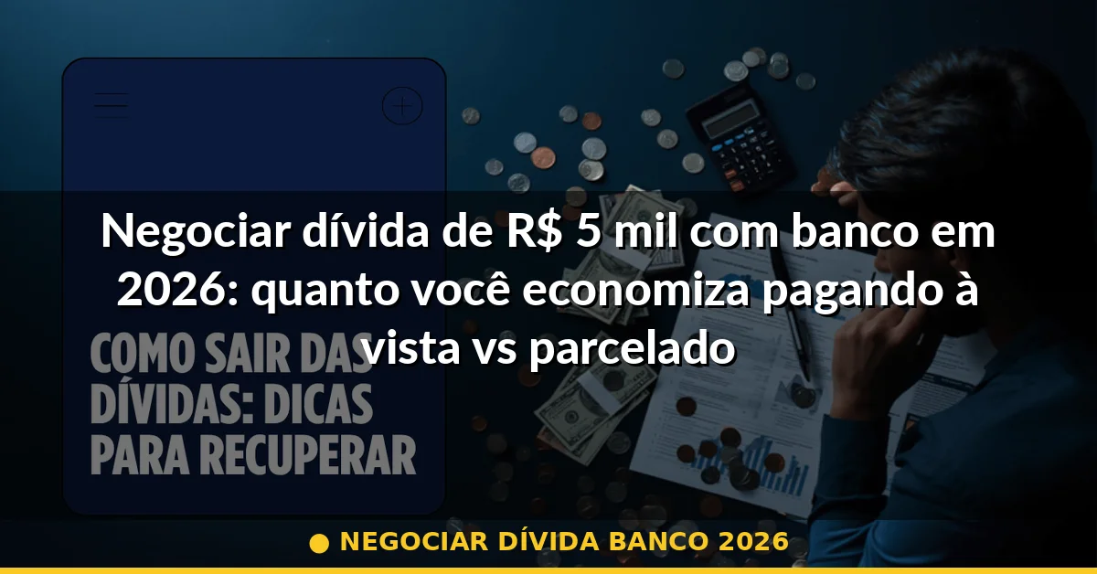 negociar dívida banco 2026 — Guia completo 2026