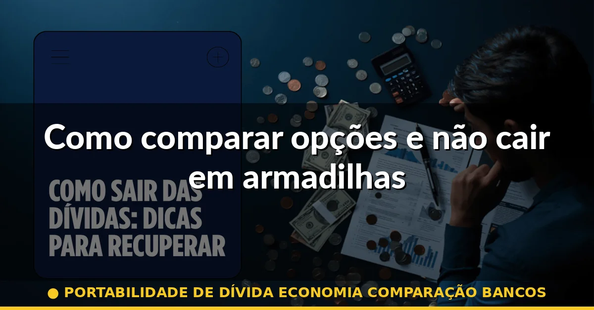 Como comparar opções e não cair em armadilhas — portabilidade de dívida economia comparação bancos