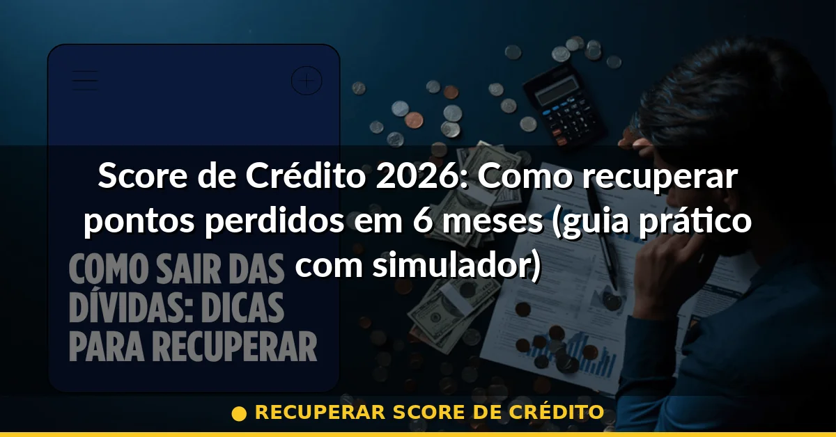 recuperar score de crédito — Guia completo 2026
