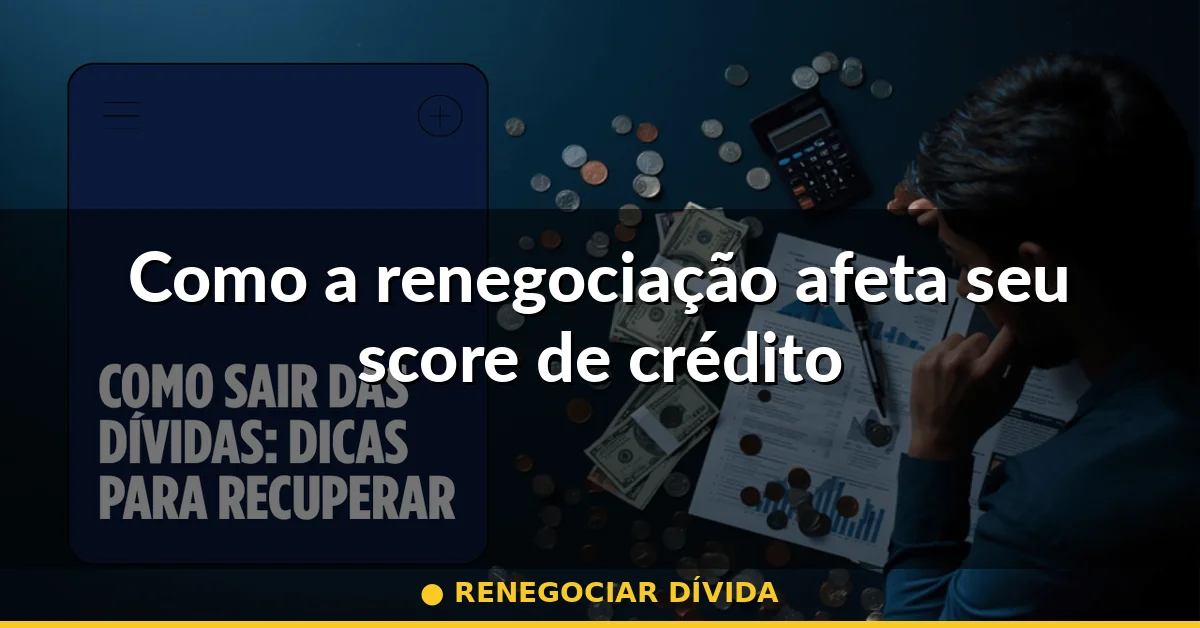 Como a renegociação afeta seu score de crédito — renegociar dívida
