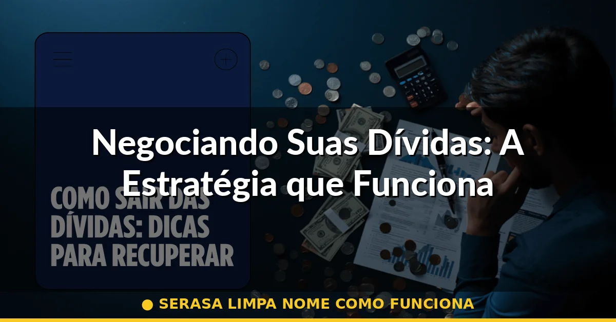 Negociando Suas Dívidas: A Estratégia que Funciona — serasa limpa nome como funciona