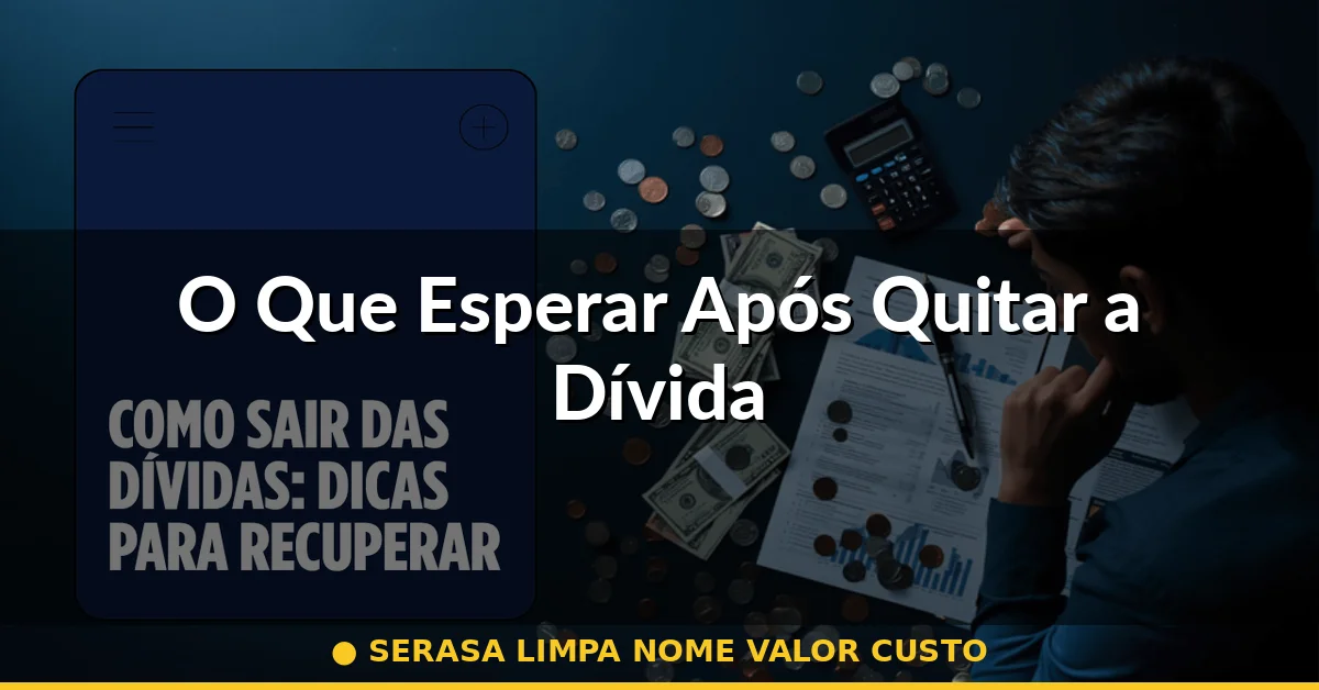 O Que Esperar Após Quitar a Dívida — serasa limpa nome valor custo
