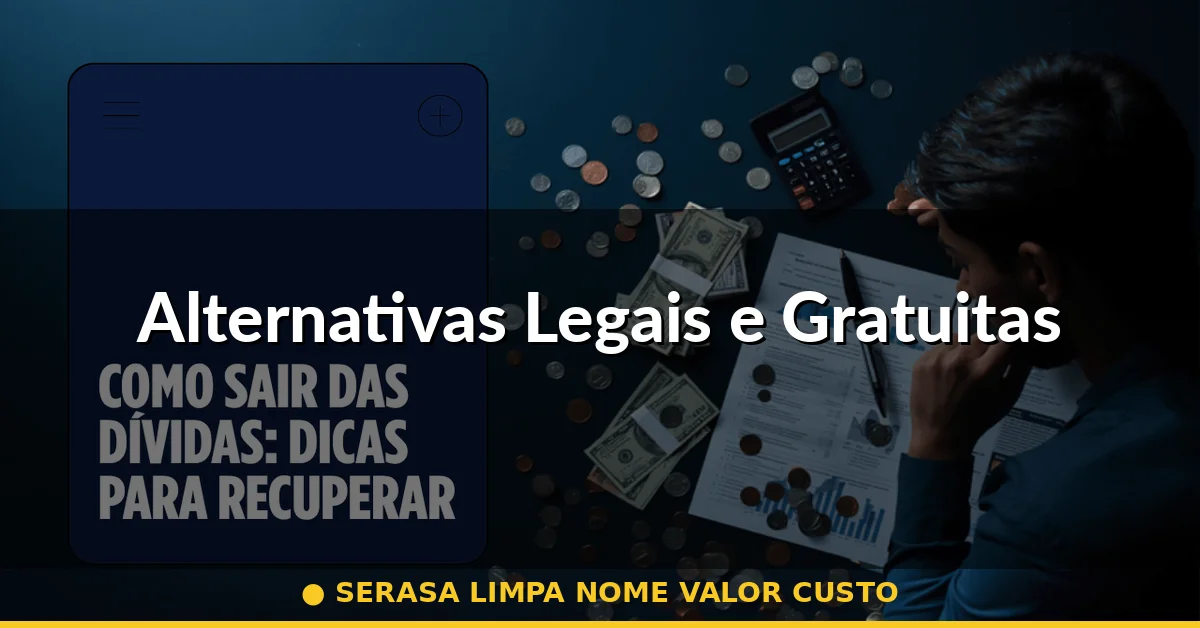 Alternativas Legais e Gratuitas — serasa limpa nome valor custo