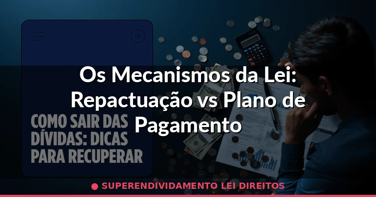 Os Mecanismos da Lei: Repactuação vs Plano de Pagamento — superendividamento lei direitos