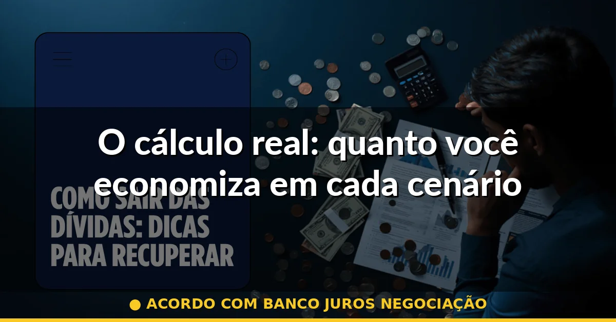O cálculo real: quanto você economiza em cada cenário — acordo com banco juros negociação