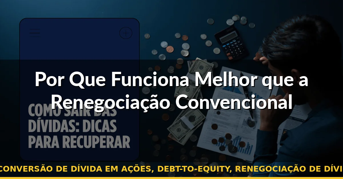 Por Que Funciona Melhor que a Renegociação Convencional — conversão de dívida em ações, debt-to-equity, renegociação de dívida