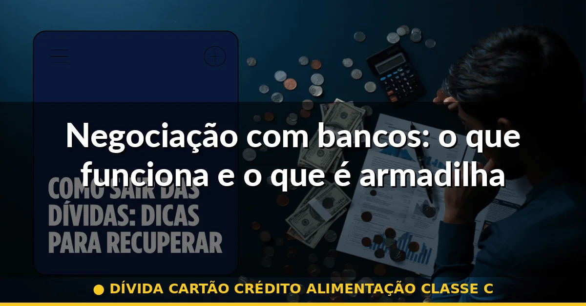 Negociação com bancos: o que funciona e o que é armadilha — dívida cartão crédito alimentação classe c