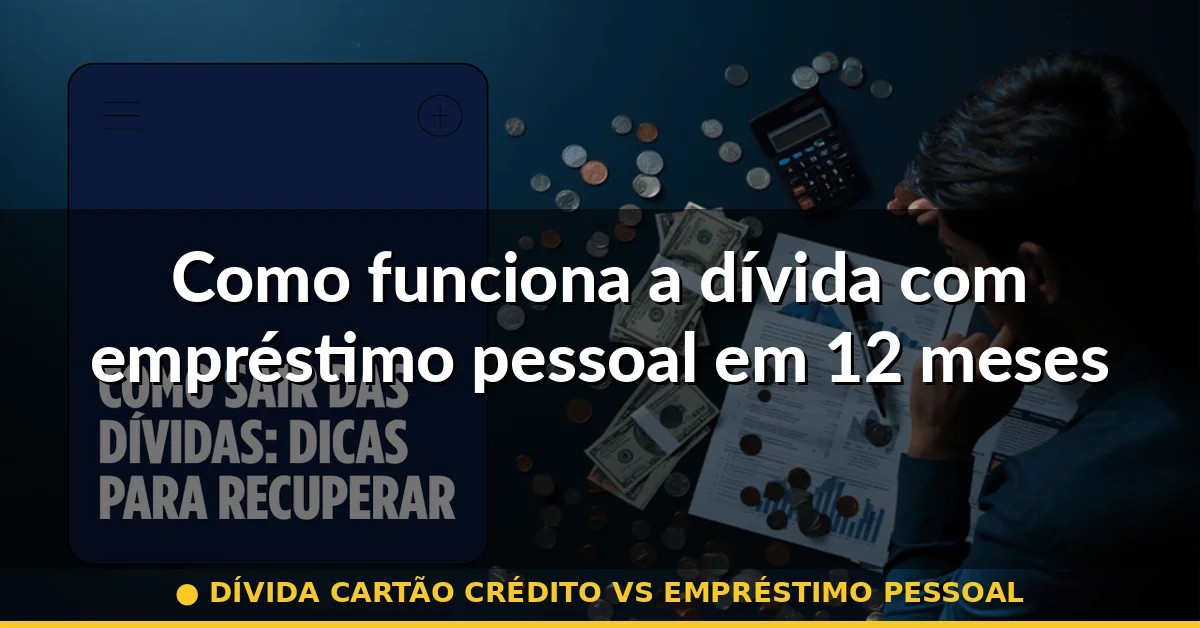 Como funciona a dívida com empréstimo pessoal em 12 meses — dívida cartão crédito vs empréstimo pessoal
