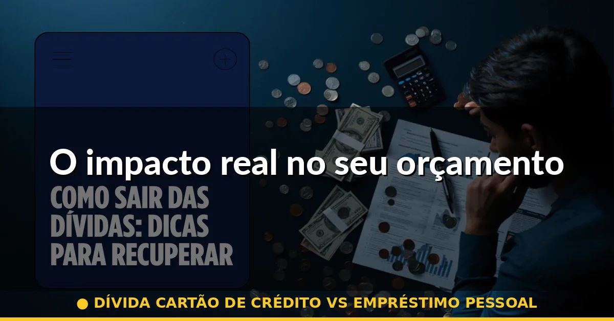 O impacto real no seu orçamento — dívida cartão de crédito vs empréstimo pessoal