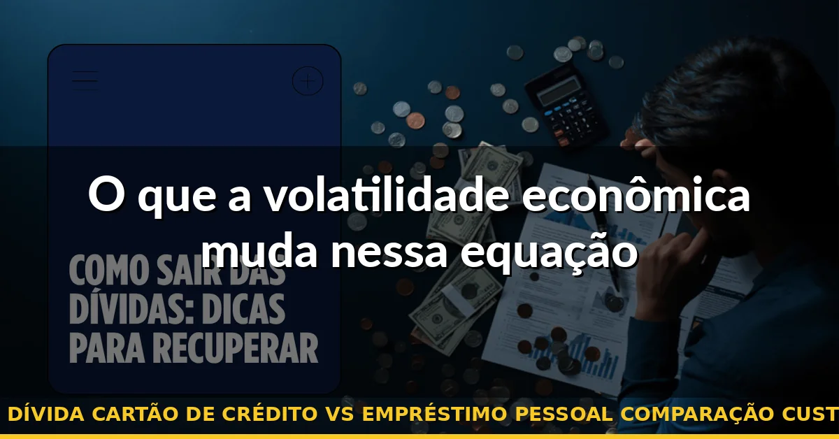 O que a volatilidade econômica muda nessa equação — dívida cartão de crédito vs empréstimo pessoal comparação custo