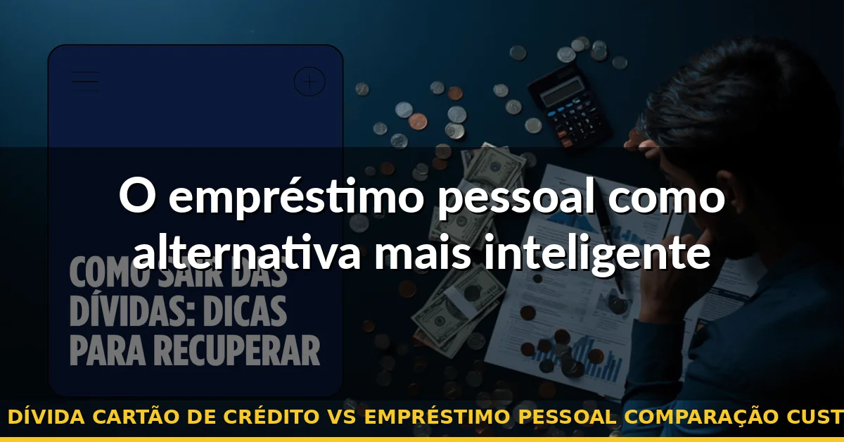 O empréstimo pessoal como alternativa mais inteligente — dívida cartão de crédito vs empréstimo pessoal comparação custo