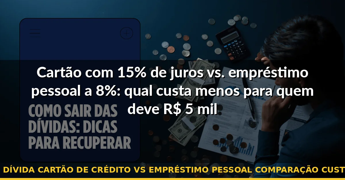 dívida cartão de crédito vs empréstimo pessoal comparação custo — Guia completo 2026