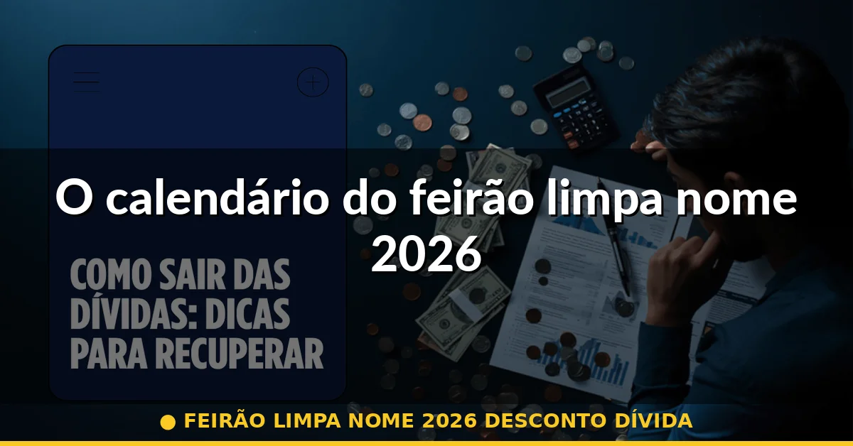 O calendário do feirão limpa nome 2026 — feirão limpa nome 2026 desconto dívida