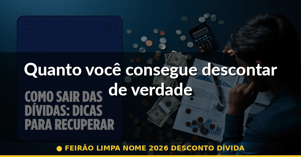 Quanto você consegue descontar de verdade — feirão limpa nome 2026 desconto dívida