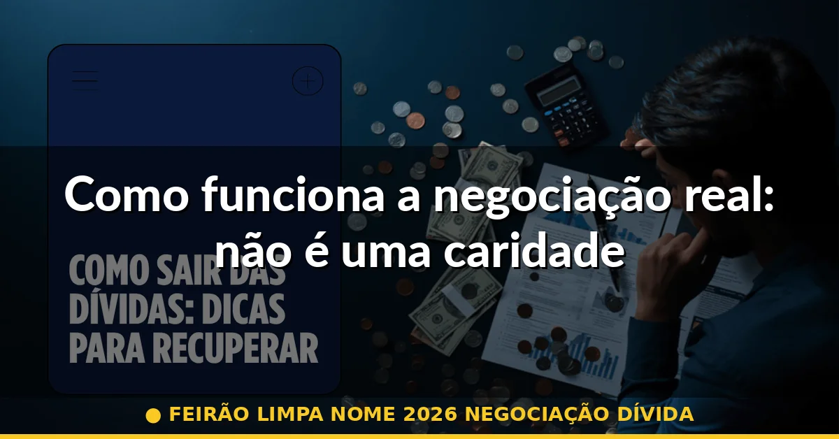 Como funciona a negociação real: não é uma caridade — feirão limpa nome 2026 negociação dívida