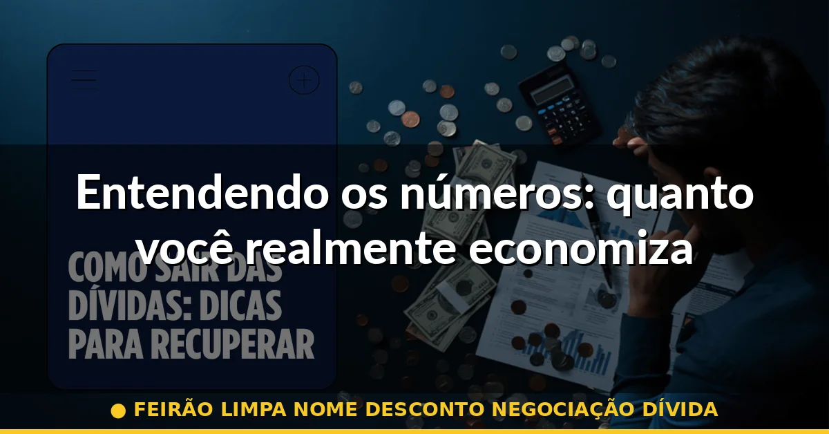 Entendendo os números: quanto você realmente economiza — feirão limpa nome desconto negociação dívida