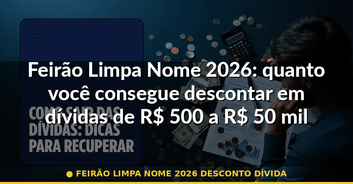 feirão limpa nome 2026 desconto dívida — Guia completo 2026