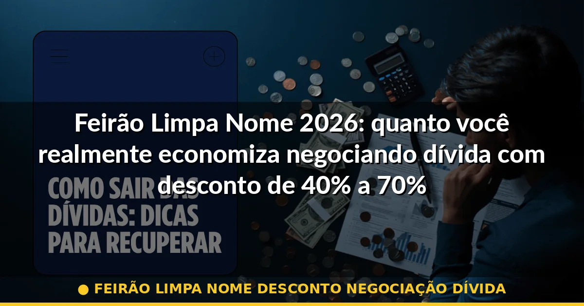 feirão limpa nome desconto negociação dívida — Guia completo 2026