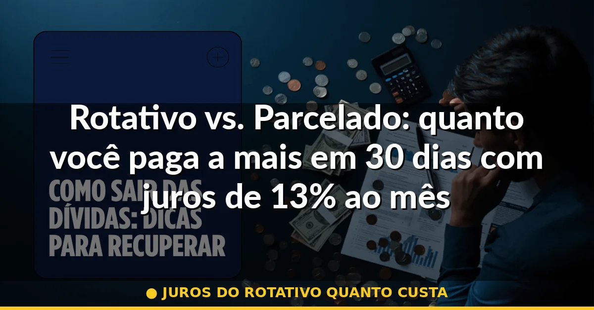 juros do rotativo quanto custa — Guia completo 2026