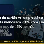 juros rotativo cartão versus empréstimo pessoal — Guia completo 2026