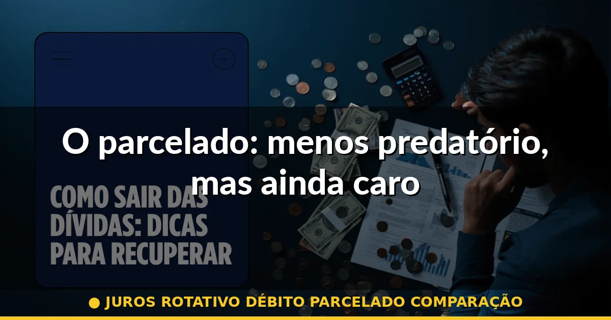 O parcelado: menos predatório, mas ainda caro — juros rotativo débito parcelado comparação