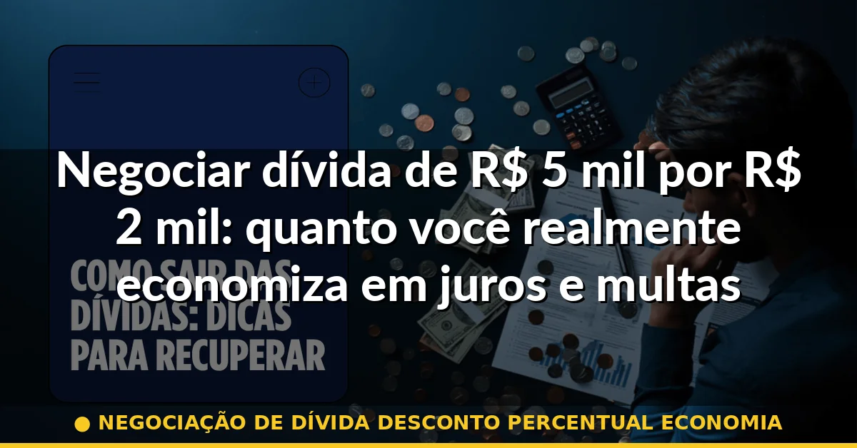 negociação de dívida desconto percentual economia — Guia completo 2026
