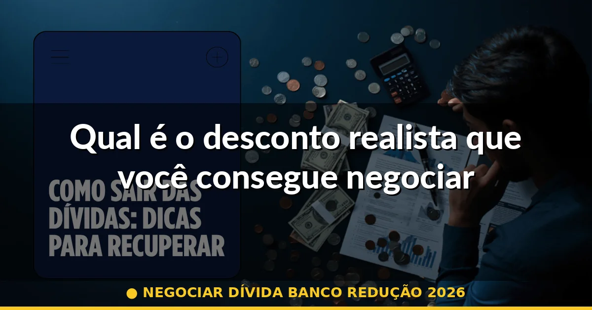 Qual é o desconto realista que você consegue negociar — negociar dívida banco redução 2026