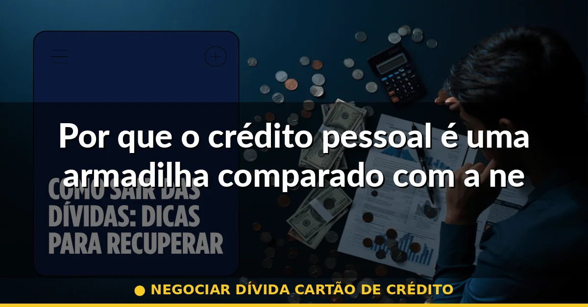 Por que o crédito pessoal é uma armadilha comparado com a negociação direta — negociar dívida cartão de crédito