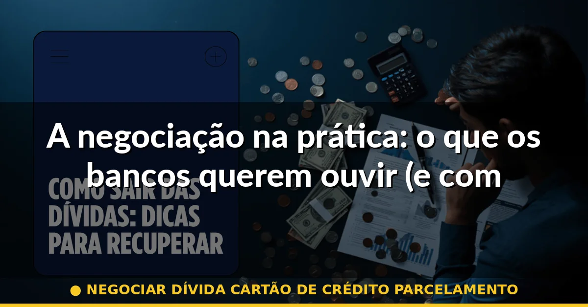 A negociação na prática: o que os bancos querem ouvir (e como pedir) — negociar dívida cartão de crédito parcelamento