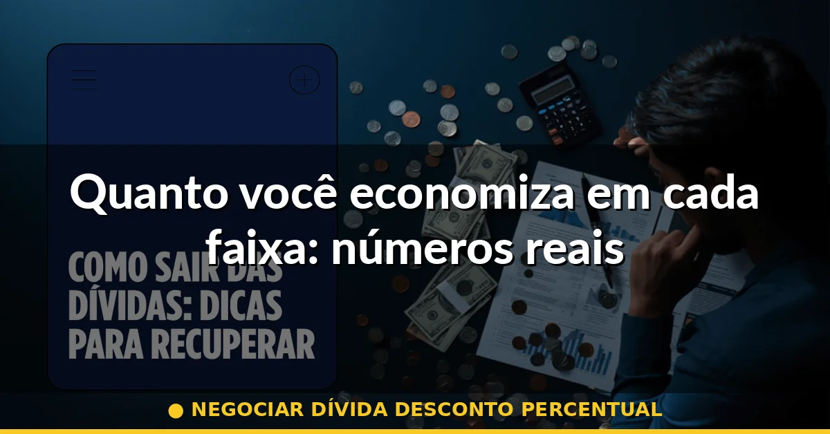 Quanto você economiza em cada faixa: números reais — negociar dívida desconto percentual