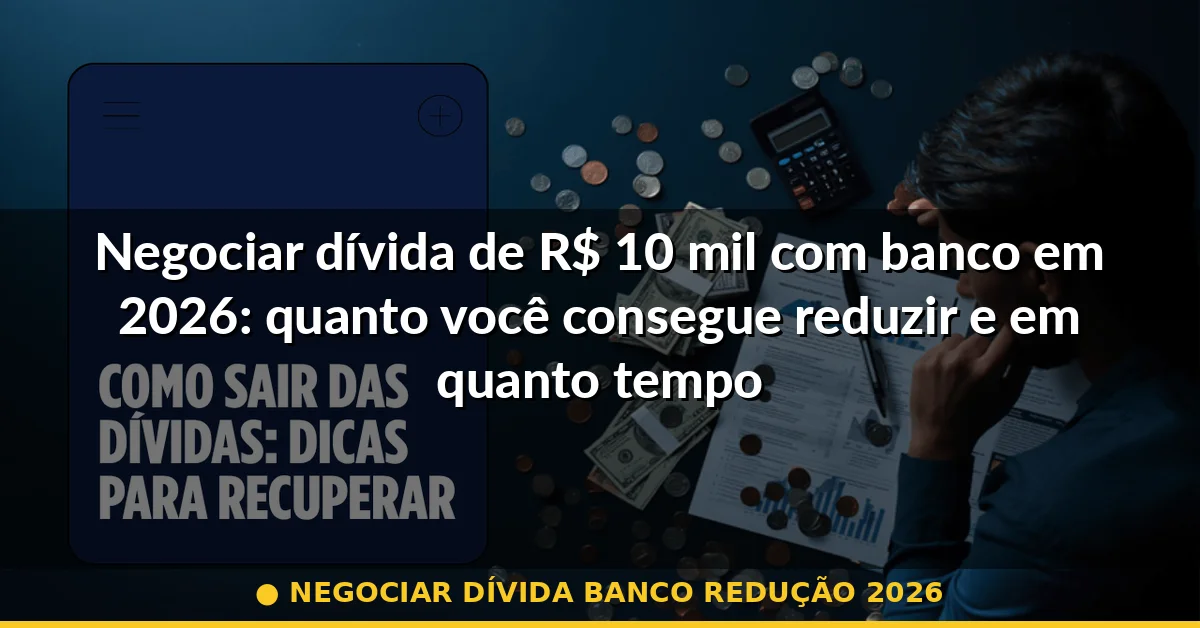 negociar dívida banco redução 2026 — Guia completo 2026