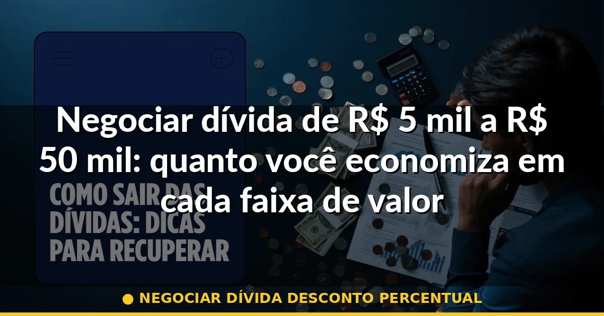 negociar dívida desconto percentual — Guia completo 2026