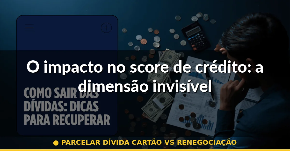 O impacto no score de crédito: a dimensão invisível — parcelar dívida cartão vs renegociação