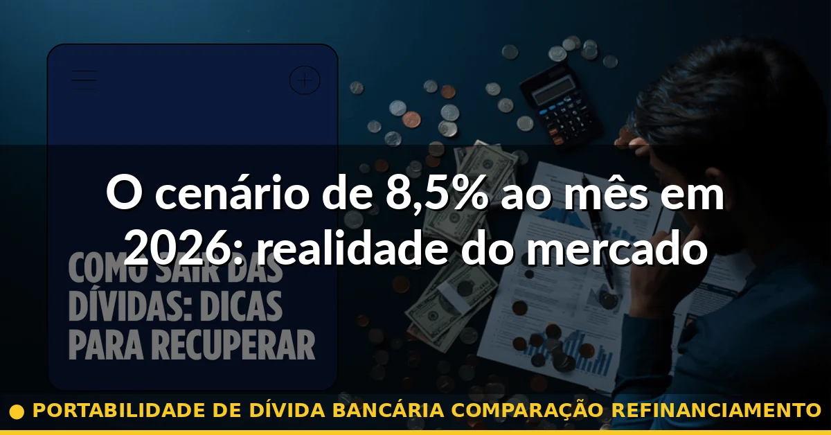 O cenário de 8,5% ao mês em 2026: realidade do mercado — portabilidade de dívida bancária comparação refinanciamento