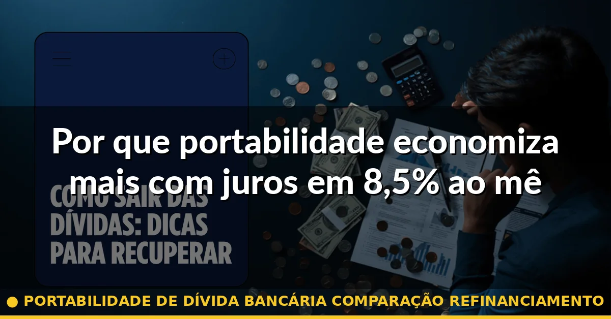 Por que portabilidade economiza mais com juros em 8,5% ao mês — portabilidade de dívida bancária comparação refinanciamento