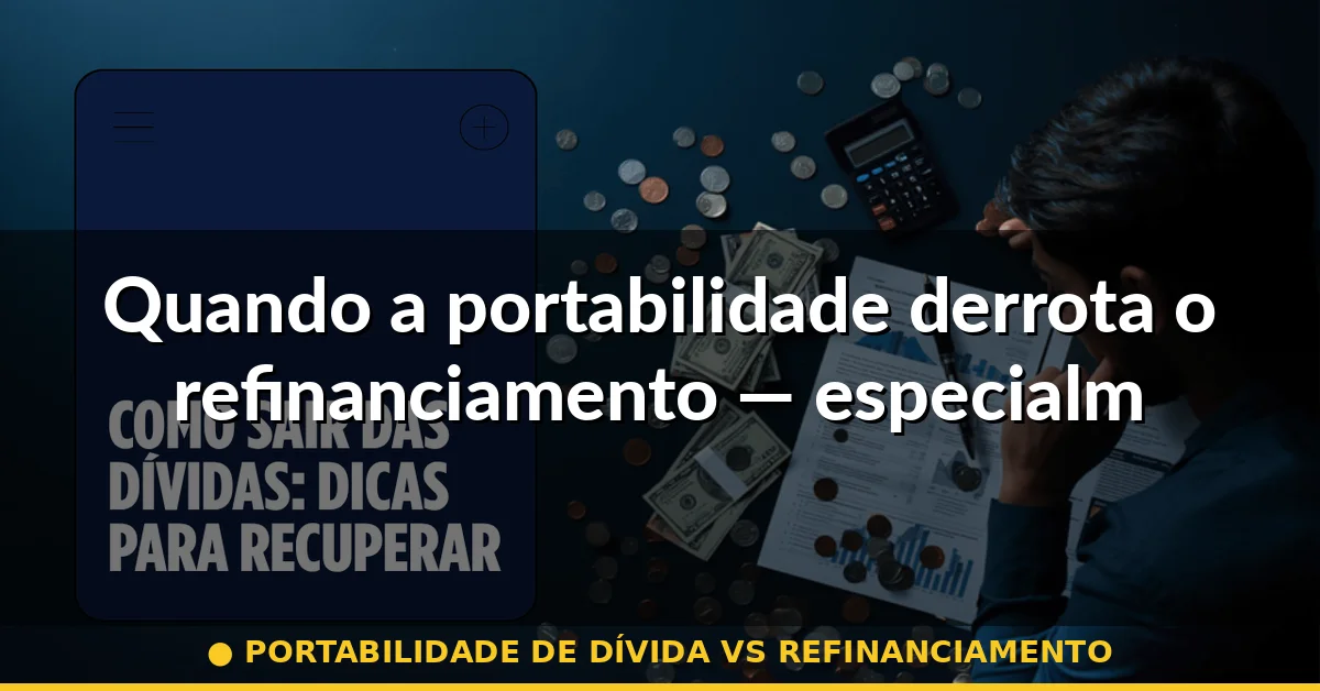 Quando a portabilidade derrota o refinanciamento — especialmente com juros altos — portabilidade de dívida vs refinanciamento