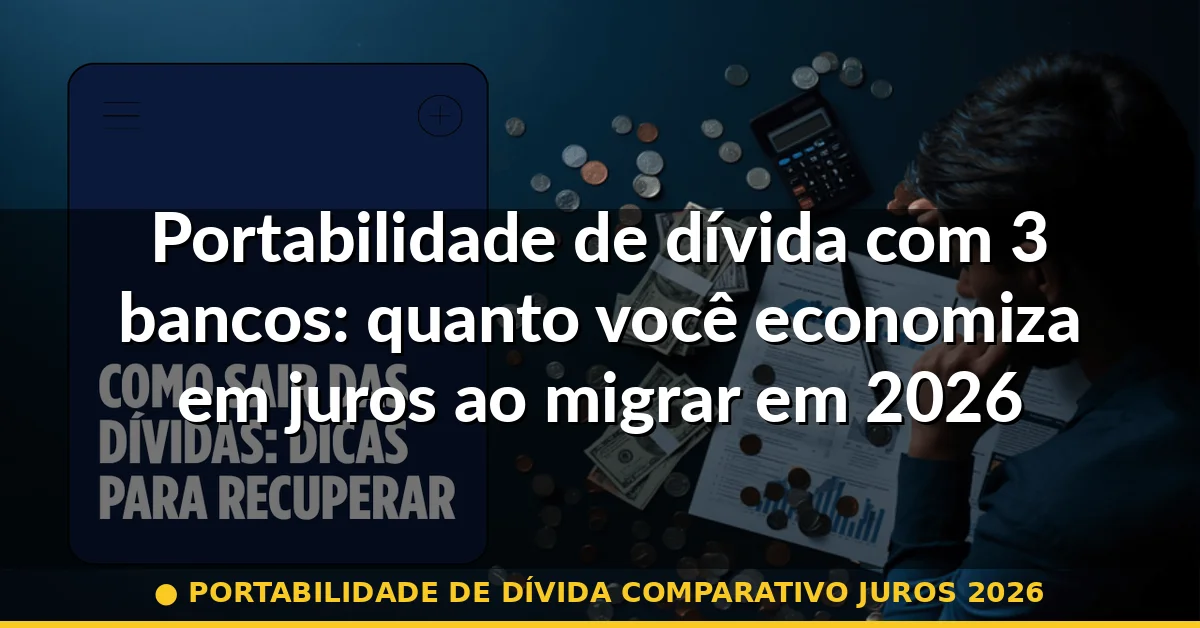 portabilidade de dívida comparativo juros 2026 — Guia completo 2026