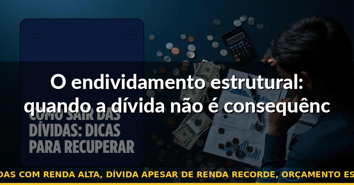 O endividamento estrutural: quando a dívida não é consequência de gastos excessivos — quitar dívidas com renda alta, dívida apesar de renda recorde, orçamento espremido 2026