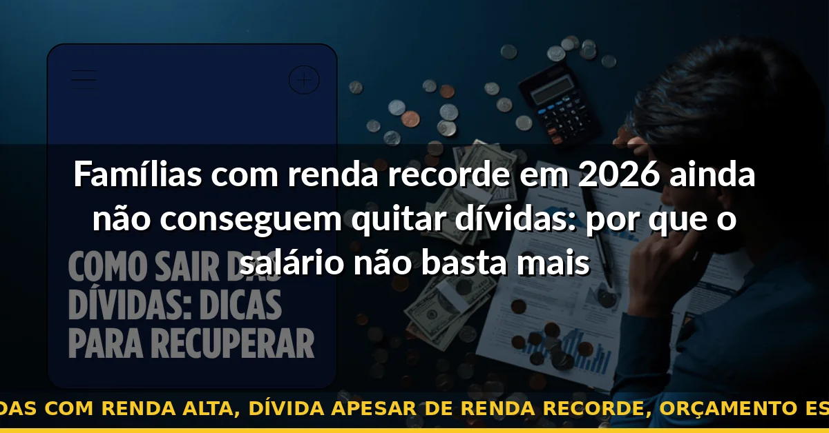 quitar dívidas com renda alta, dívida apesar de renda recorde, orçamento espremido 2026 — Guia completo 2026