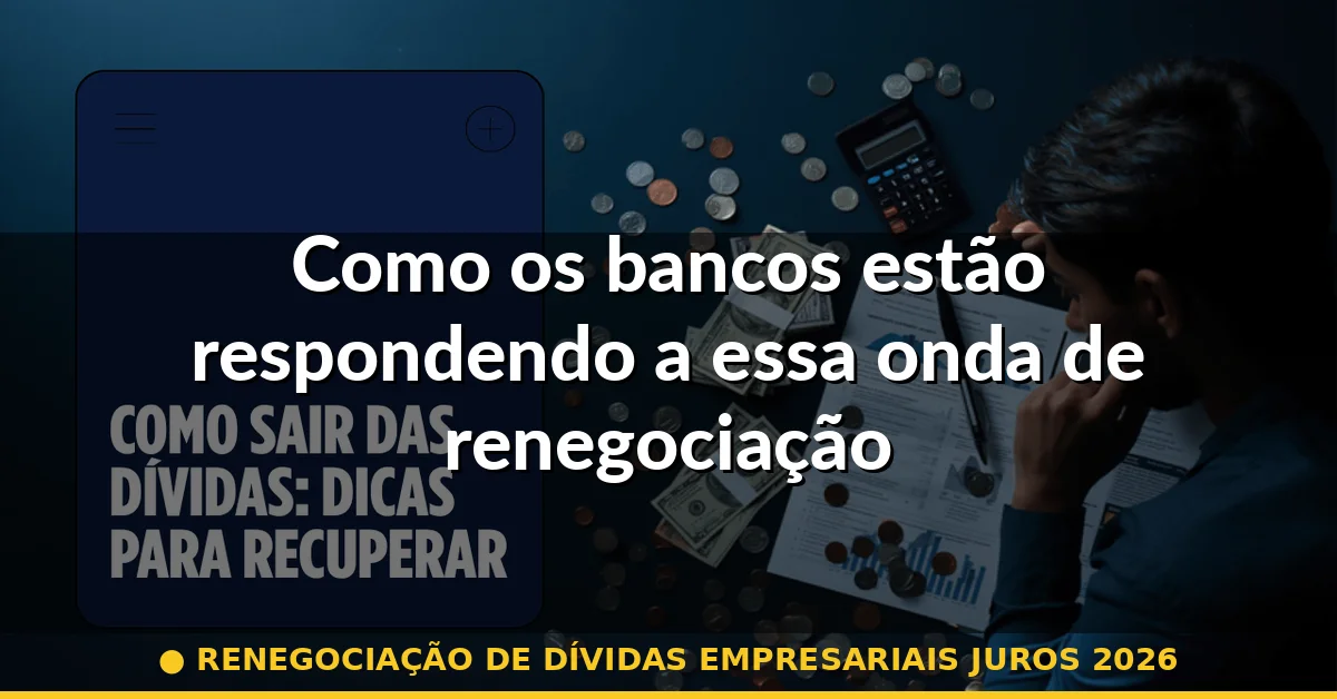 Como os bancos estão respondendo a essa onda de renegociação — renegociação de dívidas empresariais juros 2026